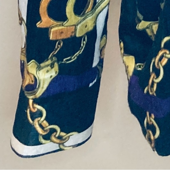 Zara Women’s Multicolour Chain Print Blouse Long Sleeve Buttons Size M Black - Picture 5 of 5